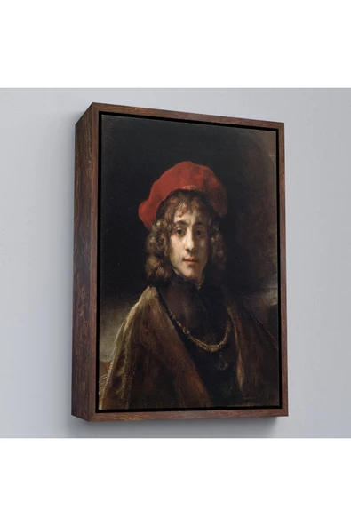 Trezon Ahşap Çerçeveli Rembrandt - Sanatçının Oğlu Titus Tablo -Titus, The Artist'S Son-7438 ürün görseli 1