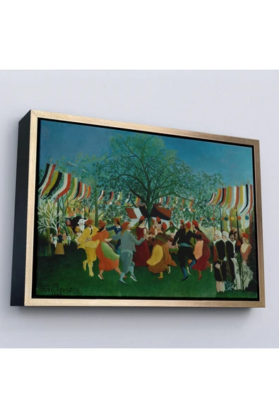 Trezon Ahşap Çerçeveli Henri Rousseau Bağımsızlığın 100. Yıl Kutlamaları Tablo-7043 ürün görseli 1