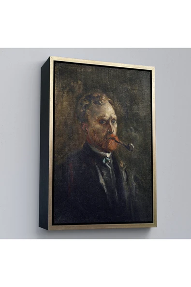 Trezon Ahşap Çerçeveli Vincent Van Gogh - Otoportre Tablo-7444 ürün görseli 1