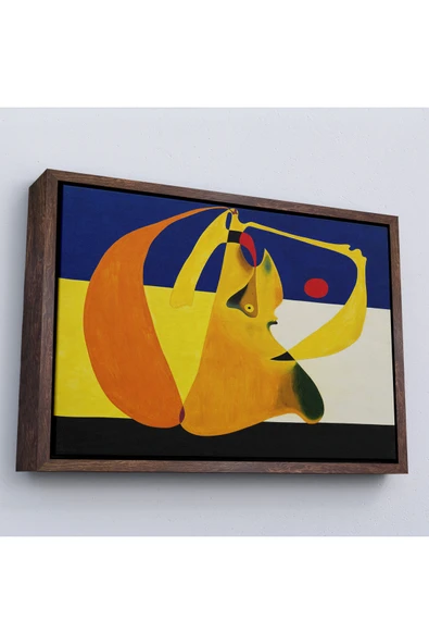 Trezon Ahşap Çerçeveli Joan Miro Spanish - Kalem Tablosu-7055 ürün görseli 1