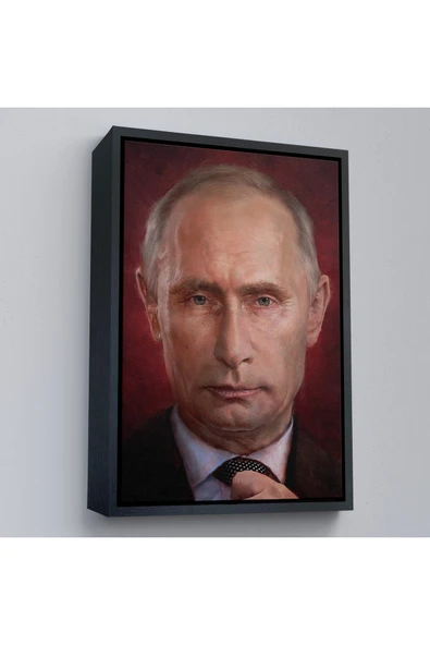 Trezon Ahşap Çerçeveli Vladimir Putin Rusya Devlet Başkanı Tablo-7768 ürün görseli 1