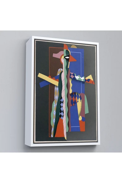 Trezon Ahşap Çerçeveli Georges Valmier - Soyut Sanat Tablosu-7308 ürün görseli 1
