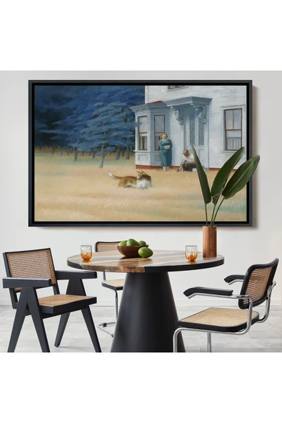 Trezon Ahşap Çerçeveli Edward Hopper - Cape Cod Akşamı Tablo-7061 - Resim 8