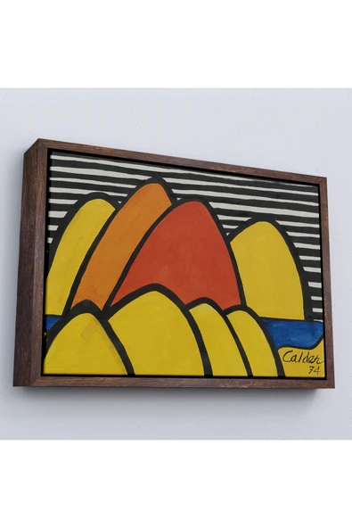 Trezon Ahşap Çerçeveli Alexander Calder - Çarpmalar Tablosu - Bumps-7060 ürün görseli 1