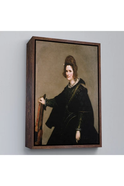 Trezon Ahşap Çerçeveli Diego Velázquez - Kadın Portresi Tablo-7377 ürün görseli 1