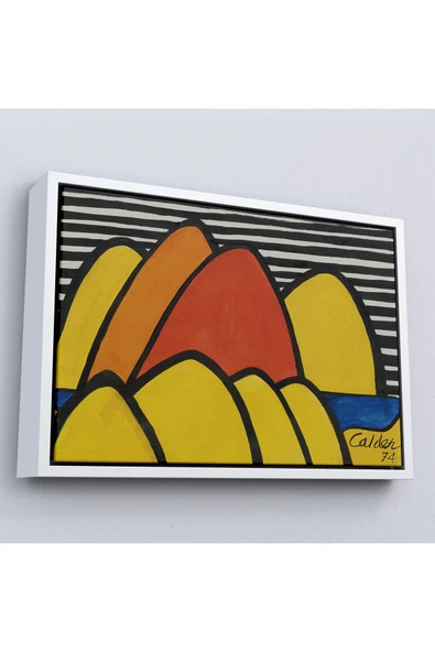 Trezon Ahşap Çerçeveli Alexander Calder - Çarpmalar Tablosu - Bumps-7060 ürün görseli 1