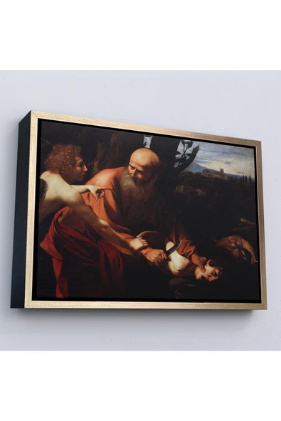 Trezon Ahşap Çerçeveli Caravaggio -- Sacrifice Of Isaac-7121 ürün görseli 1