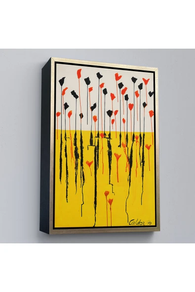 Trezon Ahşap Çerçeveli Alexander Calder - Damlalar Tablo - Drops-7285 ürün görseli 1
