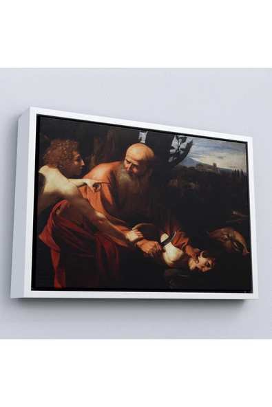 Trezon Ahşap Çerçeveli Caravaggio - İsanın Kurban Edilmesi Tablo - Sacrifice Of Isaac-7121 ürün görseli 1