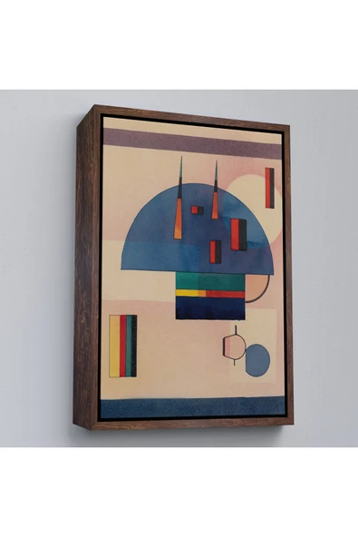 Trezon Ahşap Çerçeveli Vasiliy Kandinsky - Sakin Tablosu-7486 ürün görseli 1