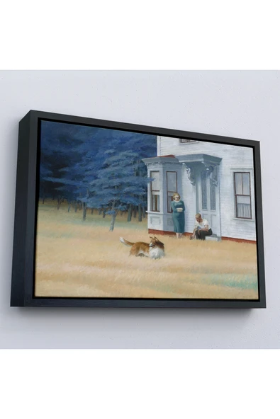 Trezon Ahşap Çerçeveli Edward Hopper - Cape Cod Akşamı Tablo-7061 ürün görseli 1