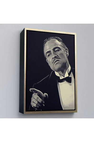 Trezon Ahşap Çerçeveli Godfather Mafya Film Tablo-7716 ürün görseli 1