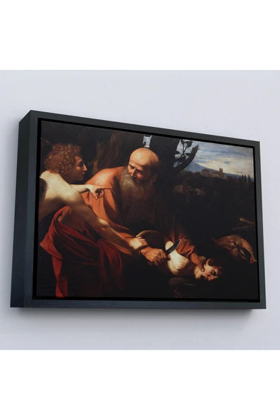 Trezon Ahşap Çerçeveli Caravaggio - İsanın Kurban Edilmesi Tablo - Sacrifice Of Isaac-7121 ürün görseli 1