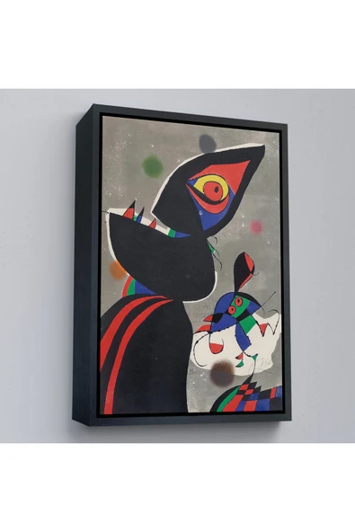 Trezon Ahşap Çerçeveli Joan Miro - Gaudi Tablo-7307 ürün görseli 1