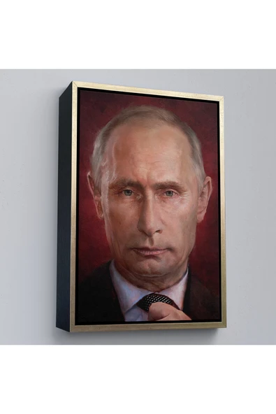 Trezon Ahşap Çerçeveli Vladimir Putin Rusya Devlet Başkanı Tablo-7768 ürün görseli 1
