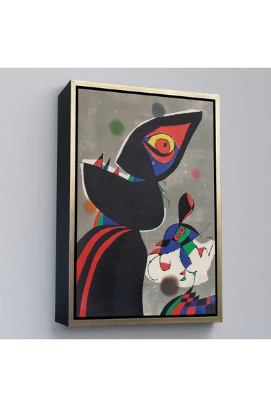Trezon Ahşap Çerçeveli Joan Miro - Gaudi Tablo-7307 ürün görseli 1