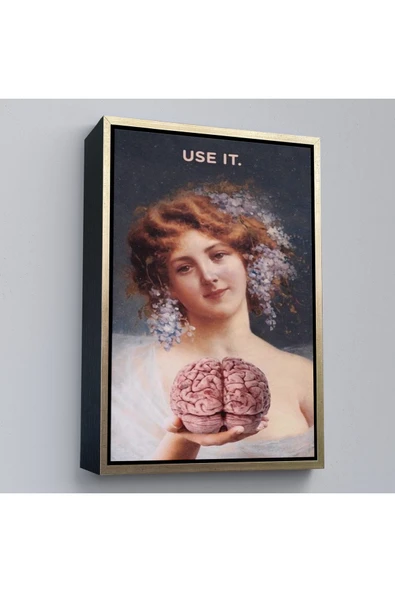 Trezon Ahşap Çerçeveli Use It Tablo - Kullanın-7772 ürün görseli 1