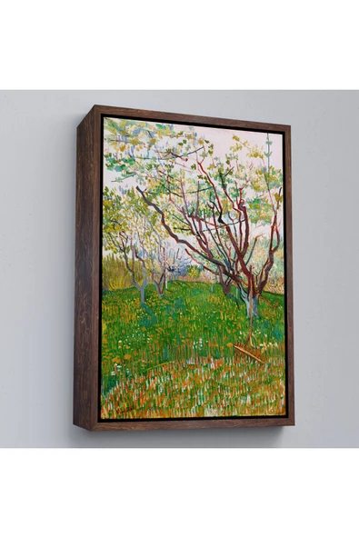 Trezon Ahşap Çerçeveli Vincent Van Gogh - Meyve Çiçekleri Tablosu-7450 ürün görseli 1