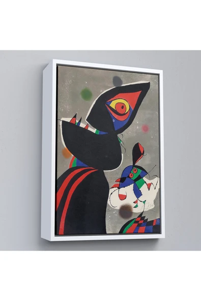 Trezon Ahşap Çerçeveli Joan Miro - Gaudi Tablo-7307 ürün görseli 1