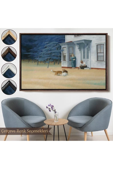 Trezon Ahşap Çerçeveli Edward Hopper - Cape Cod Akşamı Tablo-7061 - Resim 7