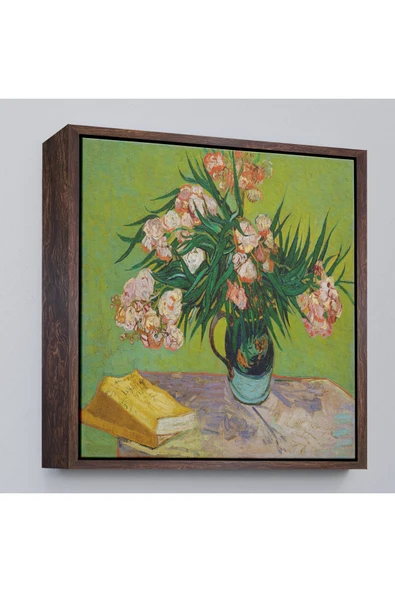 Trezon Ahşap Çerçeveli Vincent Van Gogh Zakkum Tablosu-8359 ürün görseli 1