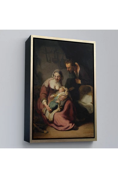 Trezon Ahşap Çerçeveli Rembrandt - Kutsal Aile Tablo - The Holy Family-7431 ürün görseli 1