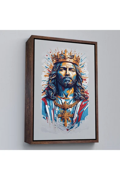 Trezon Ahşap Çerçeveli Hz İsa Tablosu - Jesus-7927 ürün görseli 1
