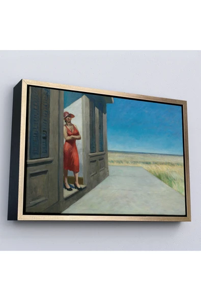 Trezon Ahşap Çerçeveli Edward Hopper - Güney Carolina Sabahı Tablo - South Carolina Morning-7132 ürün görseli 1