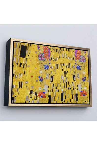 Trezon Ahşap Çerçeveli Gustav Klimt - Öpücük Tablo-7085 ürün görseli 1