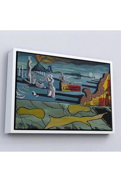 Trezon Ahşap Çerçeveli Salvador Dali - Venüs Rüyası Tablo - Dream Of Venus-7125 ürün görseli 1