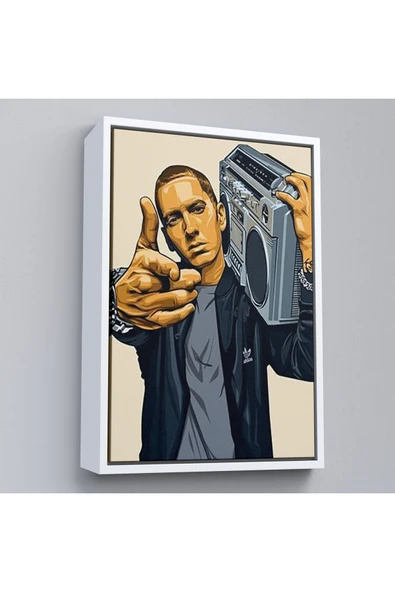 Trezon Ahşap Çerçeveli Eminem Tablosu-7948 ürün görseli 1