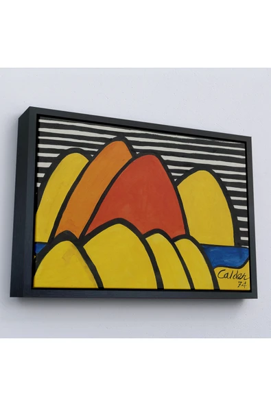 Trezon Ahşap Çerçeveli Alexander Calder - Çarpmalar Tablosu - Bumps-7060 ürün görseli 1