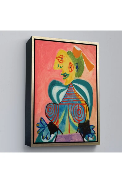 Trezon Ahşap Çerçeveli Pablo Picasso - Lee Miller'In Arlesienne Rolündeki Portre Tablosu-7341 ürün görseli 1