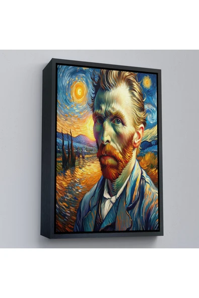 Trezon Ahşap Çerçeveli Vincent Van Gogh Tablosu-7680 ürün görseli 1