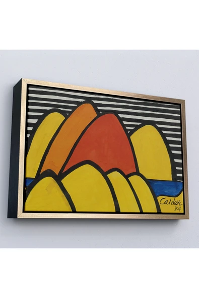 Trezon Ahşap Çerçeveli Alexander Calder - Çarpmalar Tablosu - Bumps-7060 ürün görseli 1