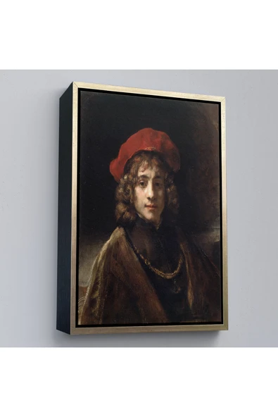 Trezon Ahşap Çerçeveli Rembrandt - Sanatçının Oğlu Titus Tablo -Titus, The Artist'S Son-7438 ürün görseli 1