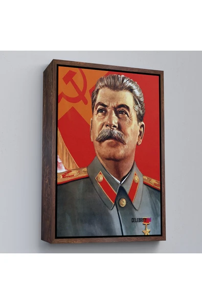 Trezon Ahşap Çerçeveli Joseph Stalin Rusya Ve Sovyetler Birliği Sscb Tablo-7683 ürün görseli 1