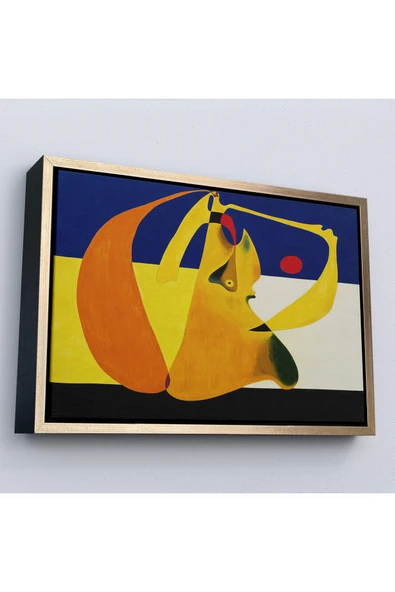 Trezon Ahşap Çerçeveli Joan Miro Spanish - Kalem Tablosu-7055 ürün görseli 1