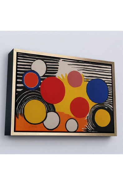 Trezon Ahşap Çerçeveli Alexander Calder - Kuş Yuvası Tablosu Bird'S Nest-7056 ürün görseli 1