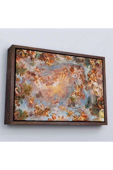 Trezon Ahşap Çerçeveli Roma İtalya Villa Borghese'Nin Galleria Borghese Fresk Tablosu-7272 ürün görseli 1