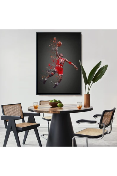 Trezon Ahşap Çerçeveli Michael Jordan Tablo-7730 - Resim 8