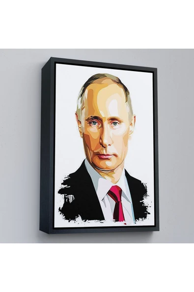 Trezon Ahşap Çerçeveli Vladimir Putin - Rusya Devlet Başkanı Tablosu-7958 ürün görseli 1