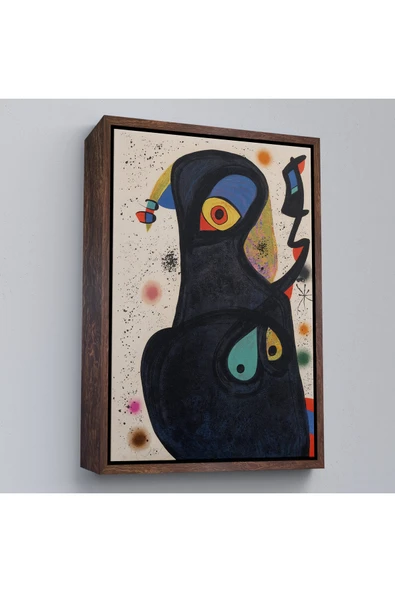 Trezon Ahşap Çerçeveli Citon Joan Miro - Vladimir Tablo-7484 ürün görseli 1