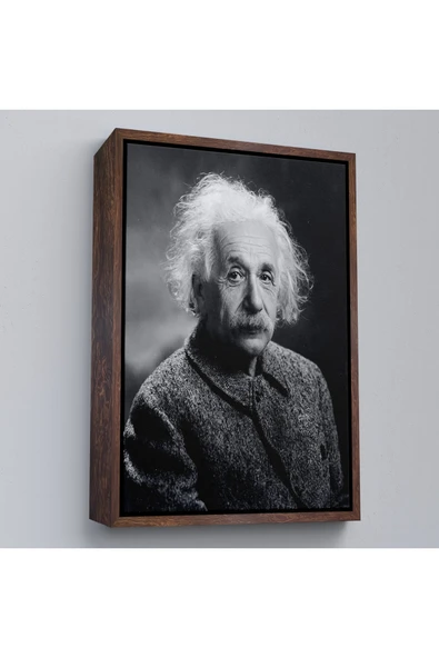 Trezon Ahşap Çerçeveli Albert Einstein Tablo-7845 - Resim 2