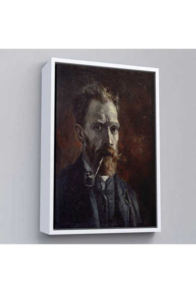 Trezon Ahşap Çerçeveli Vincent Van Gogh - Pipolu Portre Tablo-7461 ürün görseli 1