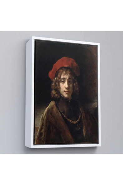Trezon Ahşap Çerçeveli Rembrandt - Sanatçının Oğlu Titus Tablo -Titus, The Artist'S Son-7438 ürün görseli 1