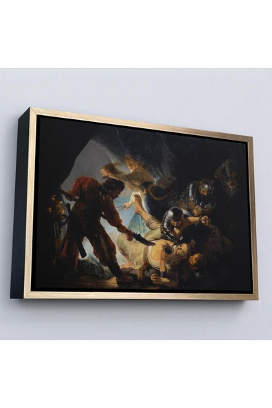 Trezon Ahşap Çerçeveli Rembrandt - Samson'Un Körleştirilmesi Tablo - The Blinding Of Samson-7141 ürün görseli 1