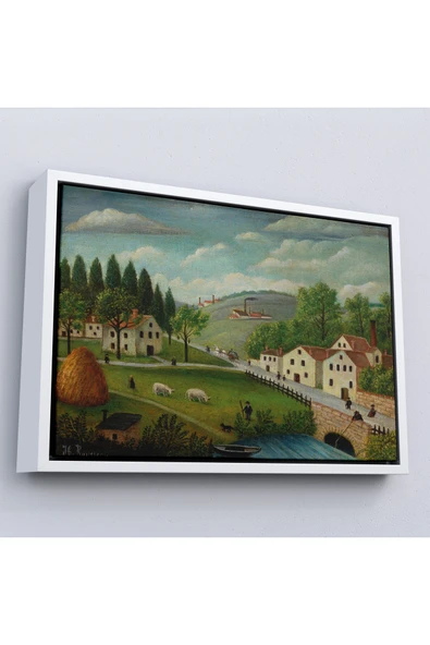 Trezon Ahşap Çerçeveli Rousseau - Bebek Arabaları Pastoral Tablosu-7108 ürün görseli 1