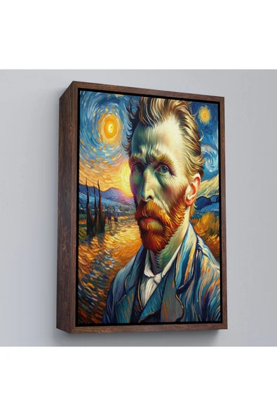 Trezon Ahşap Çerçeveli Vincent Van Gogh Tablosu-7680 ürün görseli 1
