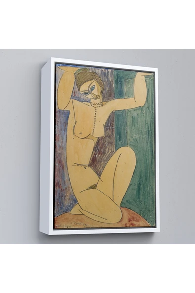 Trezon Ahşap Çerçeveli Amedeo Modigliani - Cariatide Tablo-8089 ürün görseli 1